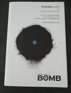 2001 BOMB Magazine 20th Anniversary Gala & Auction Invitation Program Catalog - Picture 1 of 6