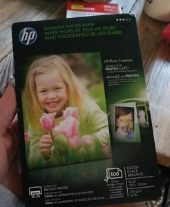 HP EVERYDAY Photo Paper Glossy 4x6 100 Sheets New Printer DIY - Picture 1 of 7