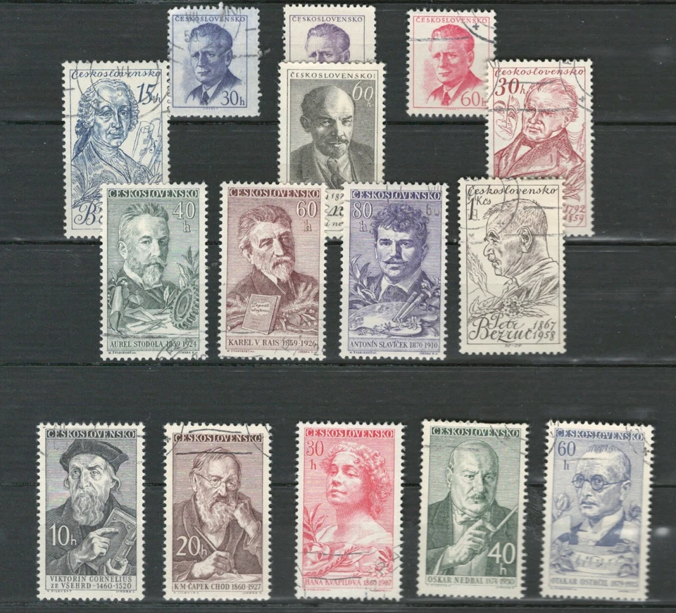 Conjuntos de celebridades Tchecoslováquia Europa pessoas famosas usados LOTE CLÁSSICO (Cesk 827) - Imagem 1 de 1