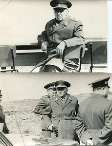 Real 1960s Photo Lot Soviet Hero Marshal Kirill Moskalenko Medal Uniform Officer - Picture 1 of 2