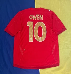 ENGLAND 2006 AWAY #10 OWEN SOCCER JERSEY FOOTBALL SHIRT UMBRO Sz.M - Picture 1 of 23