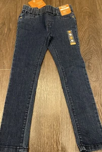 $34.95 NWT New Girls Gymboree Dark Wash Blue Denim Jeggings Pants Pull On - Picture 1 of 11