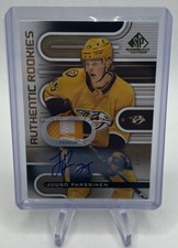 2022-23 Upper Deck SP Game Used Juuso Parssinen Premium Patch Auto Gold RC /49