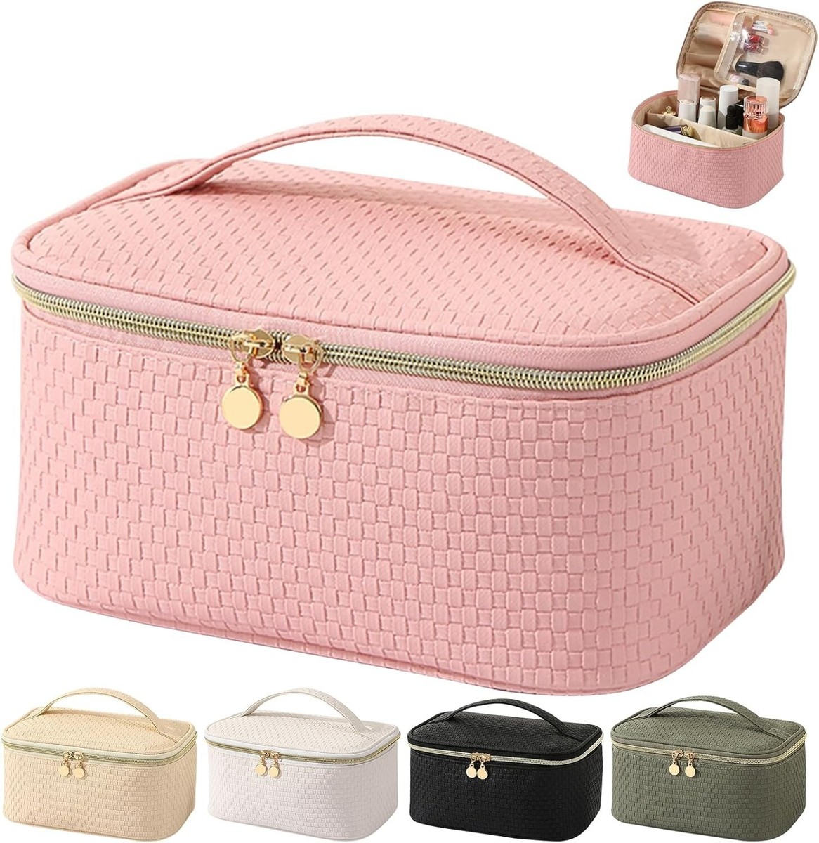 Valigetta Trucchi Professionale Da Viaggio - Borsa Makeup Con Divisori Regolabili 25.5x23cm