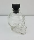 Skull Head Glass Bottle Decanter Mini Small with cork 4" tall Clear Glass