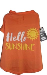 Camiseta Woof Pet Naranja "Hello Sunshine" Talla: X-Grande (22"-25" pulgadas) Nueva con Etiquetas $20 - Imagen 1 de 4