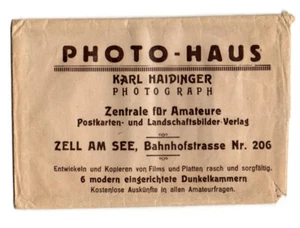 Alter Umschlag Photo Haus Haidinger Zell am See Österreich von 1930 Fotograf - Picture 1 of 3