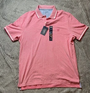 Chaps Polo Solid Piquemens Shirt Natural Stretch Men’s Large New - Picture 1 of 3