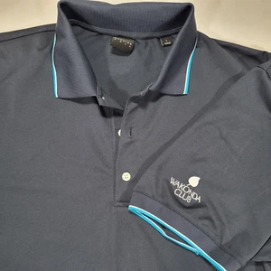 Dunning Golf Men's Large Navy Blue Short Sleeve Polo Wakonda Golf Club - Picture 1 of 7