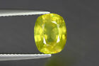 3.650 Ct Ordinary Rare Quality Rich 100% Natural Greenish Yellow Chrysoberyl Gem