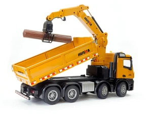 Huina 1:14 RC Timber Grab 8-Wheeler Dump Truck - Picture 1 of 7