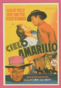 Póster de Película Cielo Amarillo #253 Calendario de Bolsillo Gregory Peck Anne Baxter - Imagen 1 de 2