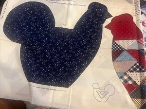 VIP Cranston Print Works Cut And Sew Hen & Basket - Picture 1 of 2