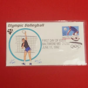 First Day of Issue Stamp Cache Envelope and Enclosure Olympic Volleyball - Picture 1 of 7
