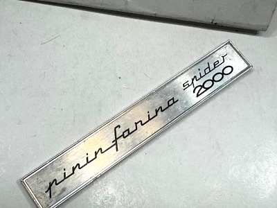 Fiat 79-82 spider 2000 Glove box Pininfarina spider 2000 Metal OEM 1 Plaque - Image 1 of 4