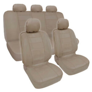 For Lexus RX350 RX450h Leather Car Seat Cover 5-Seat Front Rear Protector Beige