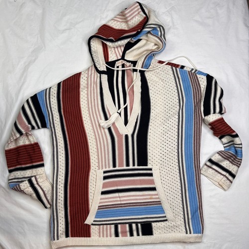 Bellissima felpa con cappuccio pullover da donna Tory Burch a maniche lunghe taglia S A0404