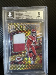 Panini Spectra Patrick Mahomes Relic Afterburners 2019/10 parche naranja neón KC - Imagen 1 de 11