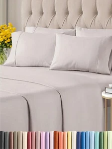Cal King 6 Piece Sheet Set - Breathable and Cooling Bed Sheets - Hotel Luxury... - Picture 1 of 8