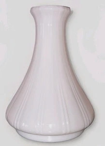 Antiker Winkel Lampenschirm Opalweiß Glas Vertikale Rippen 5 5/8" Monteur 1 Pfund, 1 Oz - Bild 1 von 5
