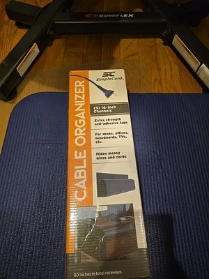 J Channel Desk Cable Organizer by SimpleCord - 3 Pieces Black Office Minimalist  - Image 1 of 2