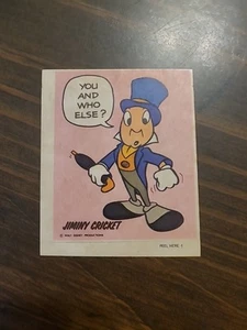 1974 Wonder Bread Walt Disney Sticker Card -Jiminy Cricket VG-VGEX - Picture 1 of 4