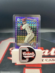 2025 Bowman Chrome Elian De La Cruz /250 purple geometric refractor pattern 1st - Picture 1 of 1