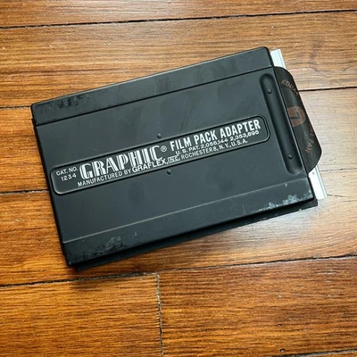 Graphic Film Pack Adapter 4x5 Graflex Camera, Photo, Photography Vintage - Image 1 of 4
