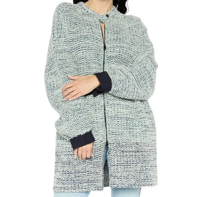 Gabardina Emporio Armani Texturizada Tweed Cremallera Larga Mujer IT 42 US M Azul Medio Foto 1 de 4