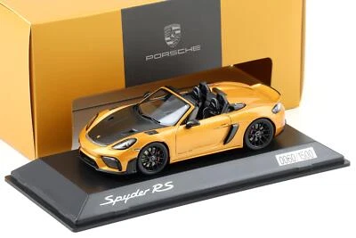 1:43 Spark Porsche 718 Spyder RS (982) Nordic Gold/ Black Wheels WAP DEALER - Immagine 1 di 3