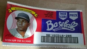 1996 Illinois SAMPLE Lottery Ticket of Billy Williams of the Chicago Cubs - Picture 1 of 2