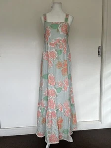 Gysette dress 8 maxi long floral sleeveless 100% cotton BNWT item10 - Picture 1 of 17