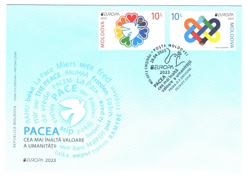 MOLDOVA Europa 2023  PEACE – the highest value of humanity ,  FDC - Image 1 of 1
