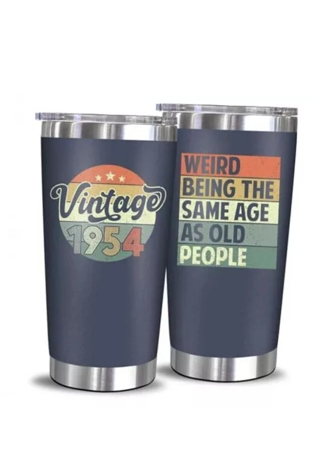  Birthday Gifts For Men Women - 1954 Birthday Vintage 1954 navy - Image 1 of 4