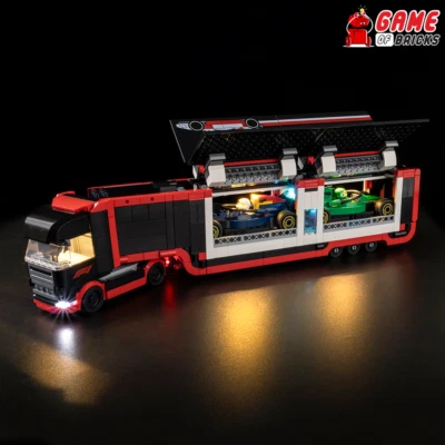 Kit de luces para camión de F1 con coches RB20 y AMR24 F1 - Compatible con LEGO® 60445 Foto 1 de 4