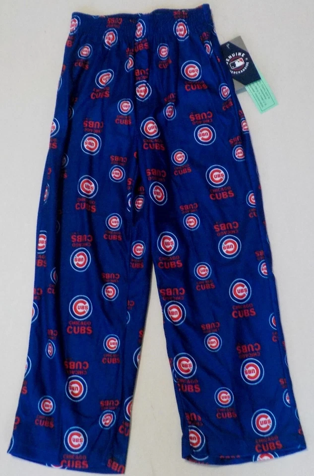 CHICAGO CUBS MLB TEAM APPAREL PAJAMAS LOUNGE PANTS YOUTH S M L XL NWT GEN2 LOGOS - Image 1 of 1