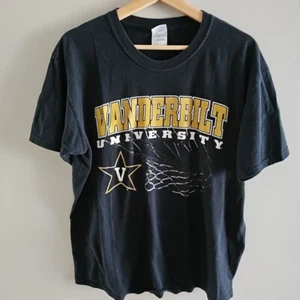 Vanderbilt University Black Size Boxy Large Short Sleeve Collegiate Shirt - Picture 1 of 10