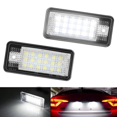 AUXITO 2X LED License Light Plate For 2002-2013 A3 Audi A4 S4 RS4 A5 A6 A8 Q7 - Image 1 of 4