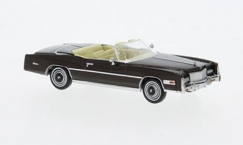 Brekina 19757 - 1/87 Cadillac Eldorado Convertible, Marrone Scuro, 1976 - Nuovo - Immagine 1 di 1