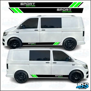 FITS VW Transporter (SWB) T5 T6 SPORT EDITION Vinyl Stripes Graphics Decals - Picture 1 of 2