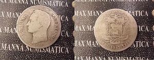 VENEZUELA 2 BOLIVARES 1913 C. Z-234 - Bild 1 von 1