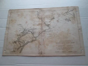 ONE (1) C1806, MAP RARITAN RIVER EAST JERSEY ENGRAVED FOR "WASHINGTON'S LIFE" - Imagen 1 de 7