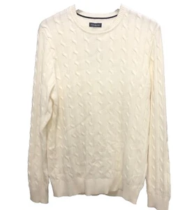 Club Room Cable-Knit Sweater Men's Ribbed Crew Neck Long Sleeve SIZE LARGE NEW! - Picture 1 of 2