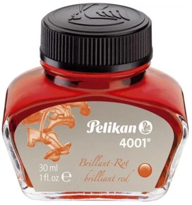 Inchiostro Pelikan 4001 in vetro, rosso, contenuto: 30 ml - Foto 1 di 1