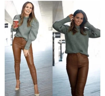 NWT Zara Vegan Leather High Waist Pants Size XS - Image 1 of 4