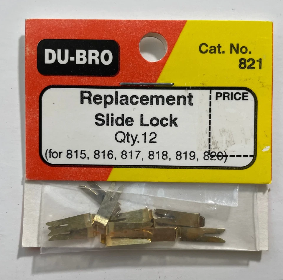 Du-Bro Replacement Slide Lock (12 pc) #821 - Image 1 of 1