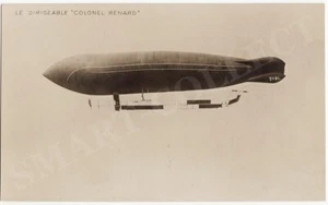 LUFTSCHIFFE 1908 Frankreich KONTROLLIERTER BALLON Le Dirigable OBERST RENARD Echtfoto PC - Bild 1 von 2