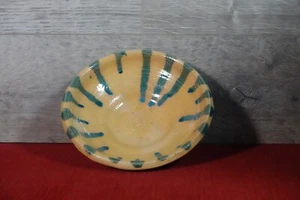 Studio Pottery Small Blue Brown Bowl Drip Glaze Effect Signed CYT A72 Handmade - Picture 1 of 8