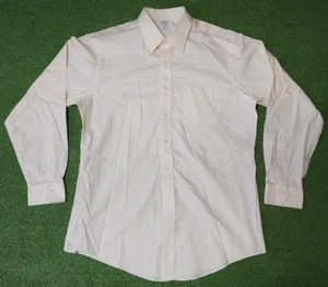 Brooks Brothers 1818 Regent Mens Solid Button Up Dress Shirt 16.5 Neck Cream - Picture 1 of 4