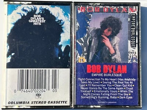 BOB DYLAN 2 CASSETTE TAPE LOT Empire Burlesque & Greatest Hits - Picture 1 of 6